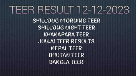 khanapara shillong old result